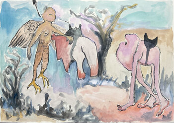 Greif in der Steppe Sissy Schneider