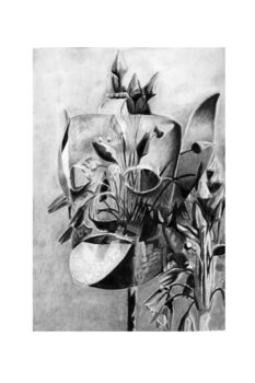 Stillleben mit Maske und Blume Sissy Schneider